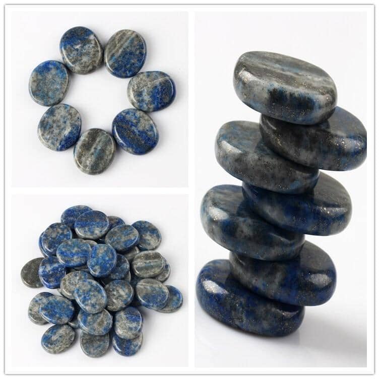Assorted 7 pieces/lot Palm Stone Jade Crystal Reiki Healing Chakra With Free PouchRaw Stone
