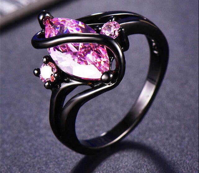 Purple Sapphire Black Gold RingRing