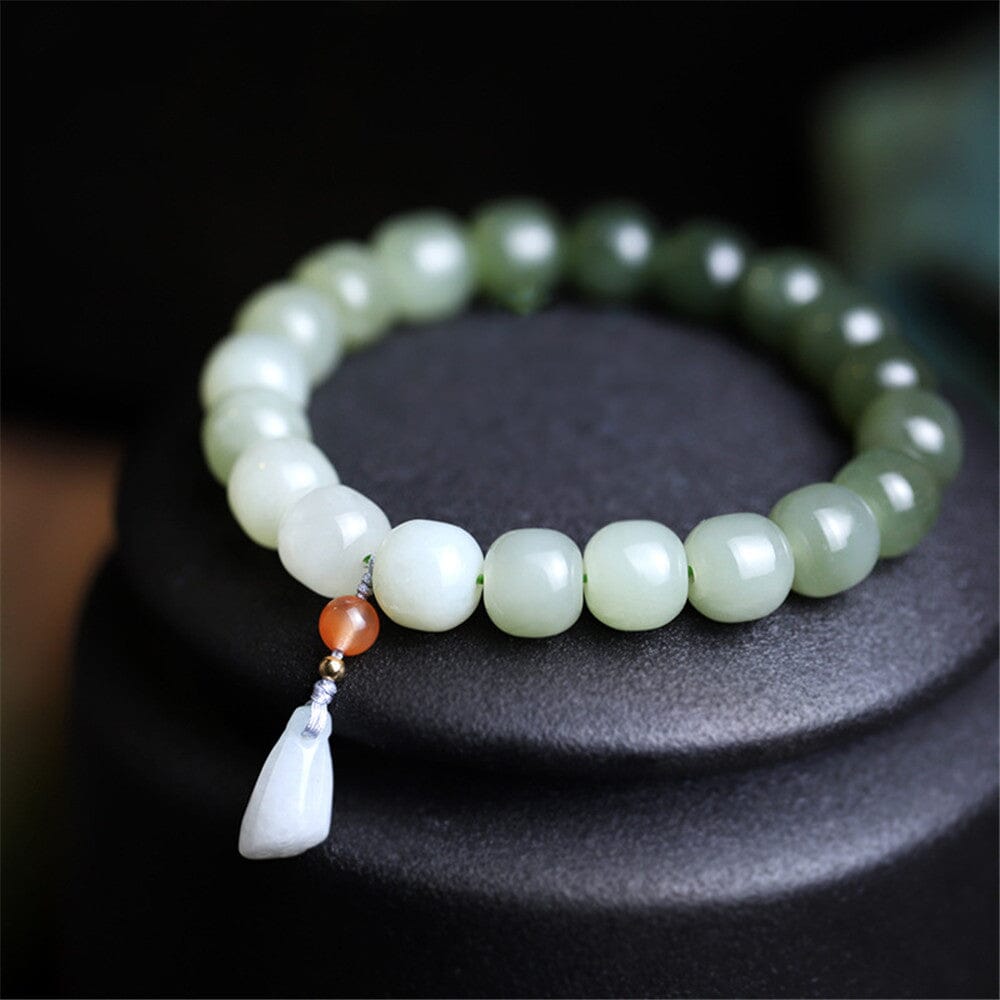 Natural Multi-treasure Gradient Hetian Jade Bead BraceletBracelet