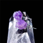 Irregular Raw Amethyst Stud EarringsEarrings
