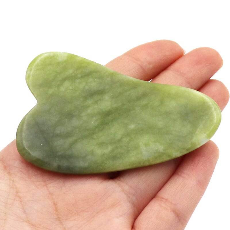 Double Head Green Jade RollerRaw Stone