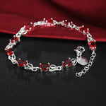 Ruby Link Bracelet - 925 Sterling SilverBracelet