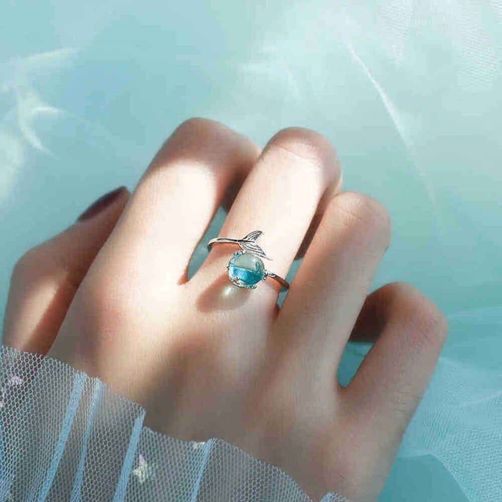 Resizeable Piece Of The Ocean 925 Sterling Silver RingRing