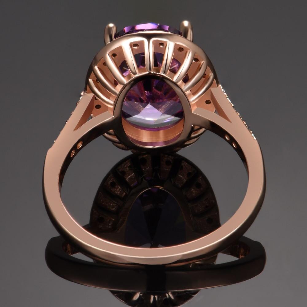 Astonishing Amethyst Rose Gold Ringring