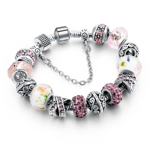 Ribbon Luxury Charm BraceletsBraceletPink
