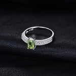 Simple Elegant Peridot Solitaire Ring - 925 Sterling SilverRing