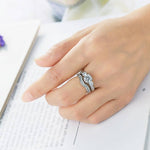 White Crystal Double RingRing