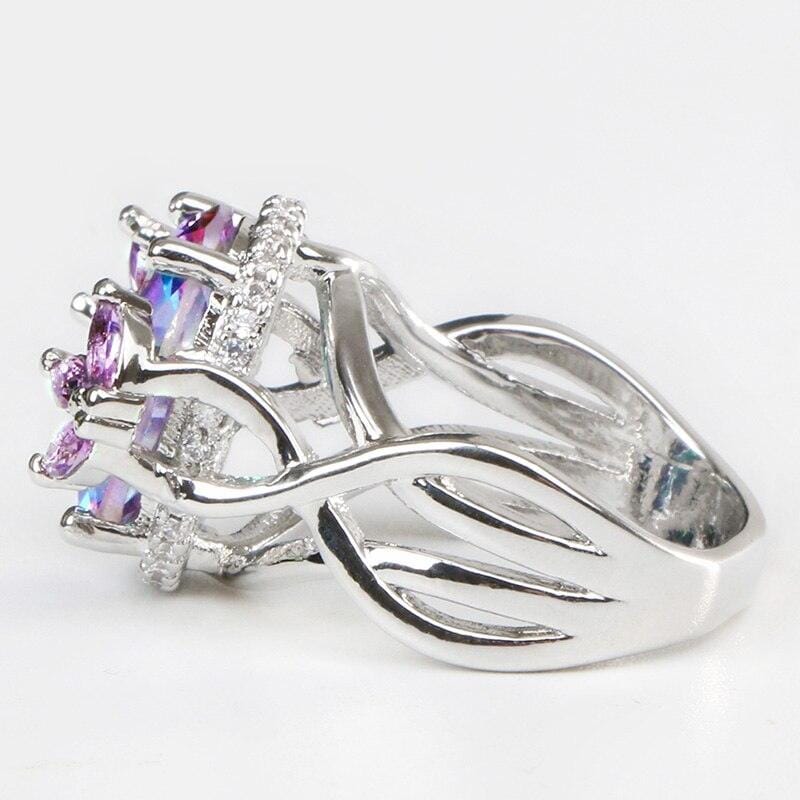 Big Oval-shaped Topaz Gemstone Ring - 925 Sterling SilverRing