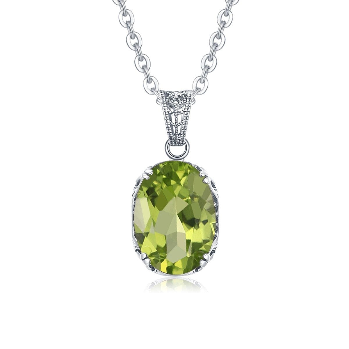 Peridot 925 Sterling Silver NecklaceNecklace