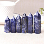 1pc Natural Crystal Point Sodalite Healing Obelisk WandWand