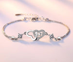 Double Heart Seaside Harvest Festival Revelry Bracelet - 925 Sterling SilverBraceletWhite