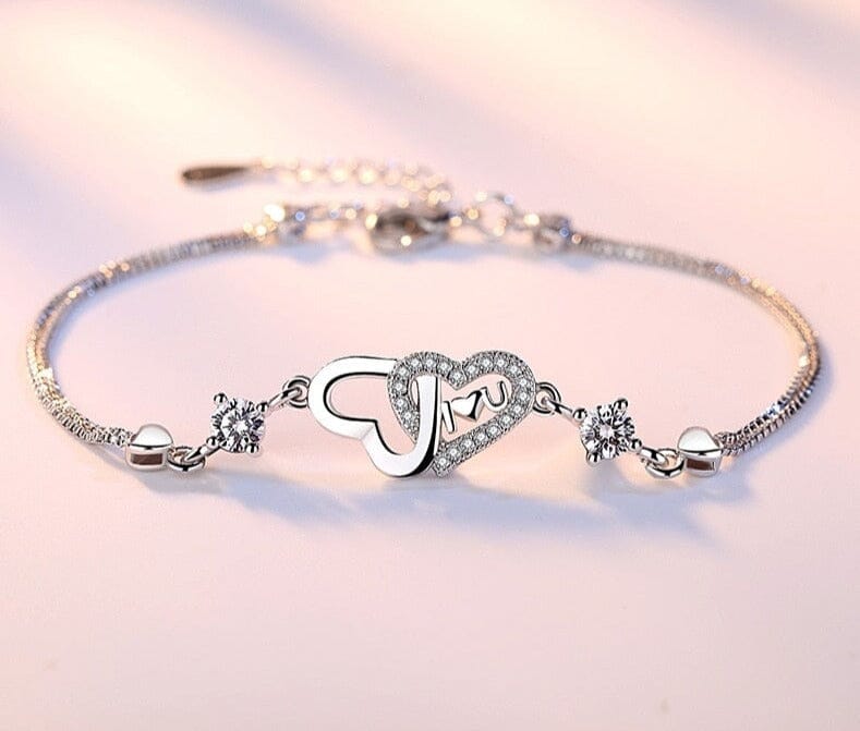 Double Heart Seaside Harvest Festival Revelry Bracelet - 925 Sterling SilverBraceletWhite