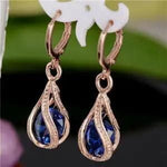 Diamond Pierced Dangle EarringsEarringsBlue