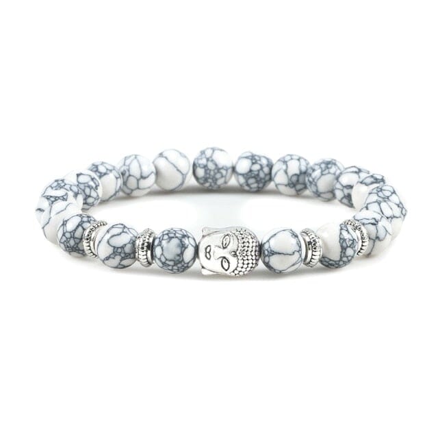 Men Buddha Natural Stone Bead BraceletsBraceletBlack Line Pine