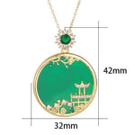 Ice Chalcedony Jade Pendant NecklaceNecklace