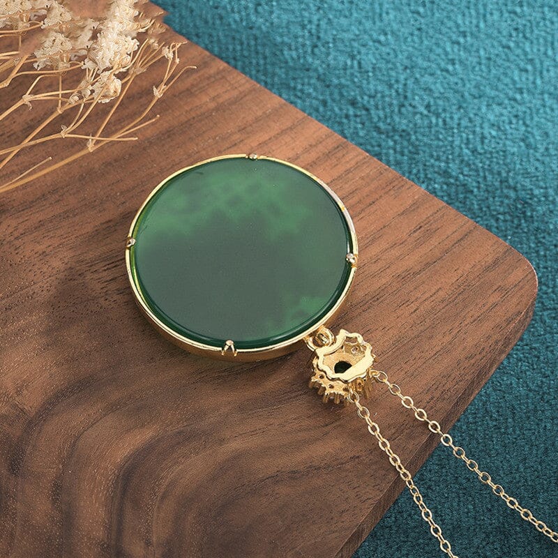 Ice Chalcedony Jade Pendant NecklaceNecklace