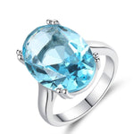 Gorgeous Aquamarine Silver Plated RingRing6