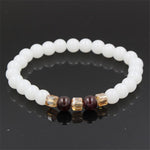 Natural White Chalcedony Charm BraceletBracelet