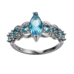 Aquamarine Stone White Gold RingRing