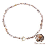 Boho Fashion Aventurine and other Stone Chips ChokerNecklace21 Bosiwana Agates