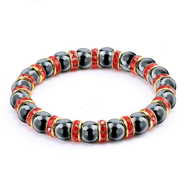 Classic Hematite Stone BraceletBraceletRed