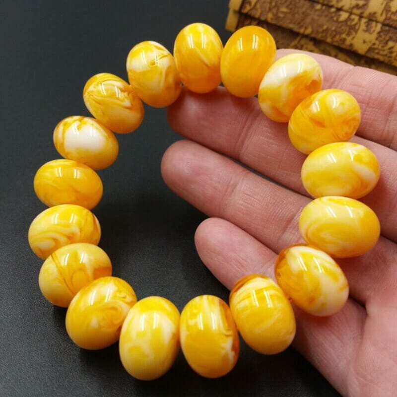 Big Amber Beaded BraceletBracelet15mm-5