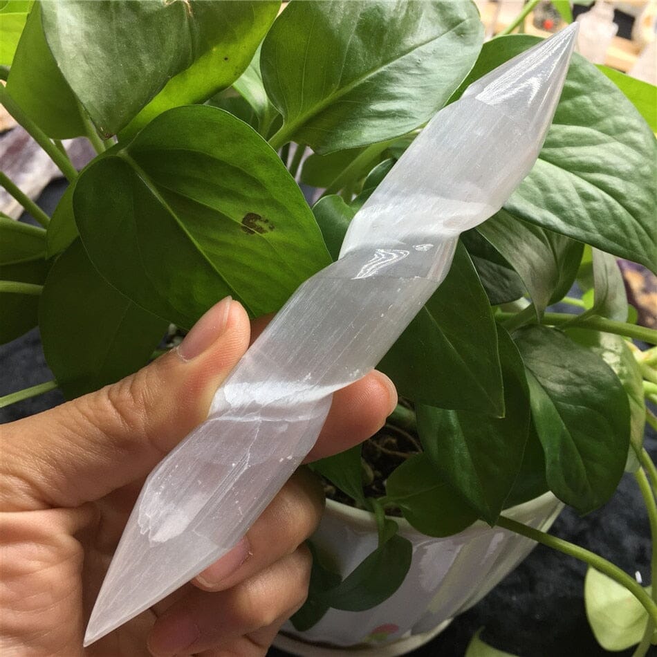 Natural Selenite Acupoint Massage WandWandA31PCS14-15cm