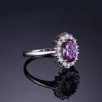 Flower Alexandrite Ring - 925 Sterling SilverRing