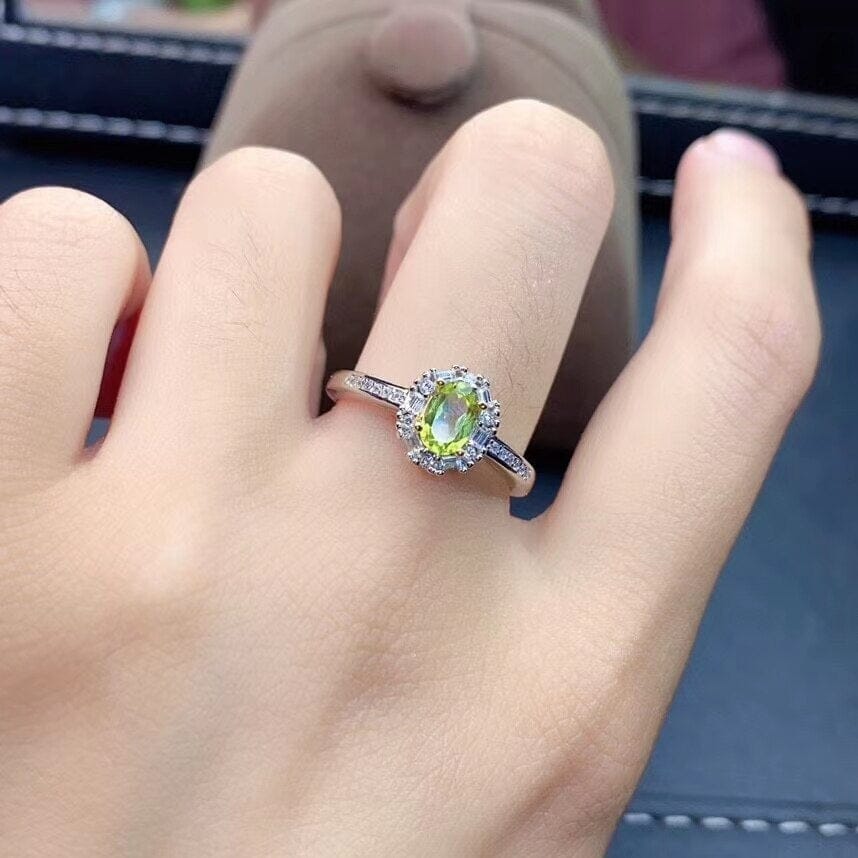 Lovely Princess Peridot Silver RingRing