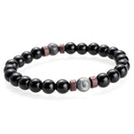 Natural Moonstone Lava Stone Bead Tibetan Buddha Bracelet For MenBeadsB