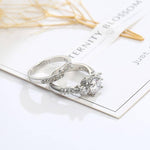 White Crystal Double RingRing