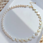 Freshwater Pearls and Puka Shell Beaded NecklaceNecklace