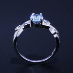 New Luxury Big Blue Sapphire Ring - 925 Sterling SilverRing