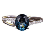 Unique Promise Sapphire Ring - 925 Sterling SilverRing