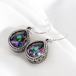 Vintage Rainbow Mystic Topaz Drop Dangle Hook EarringsEarrings