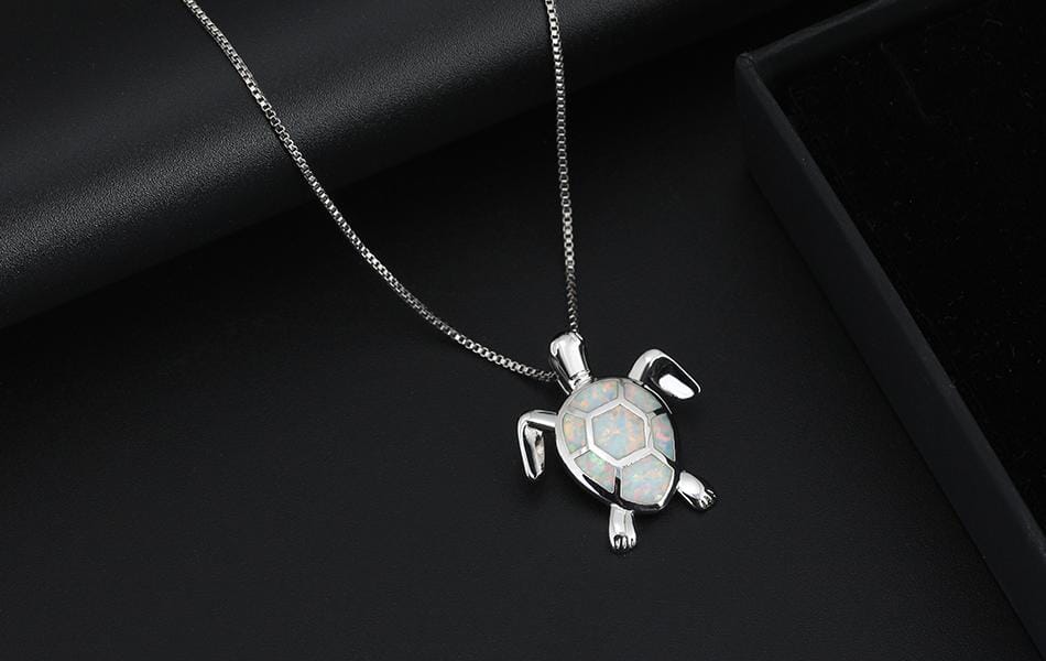 Ocean Turtle Opal NecklaceNecklace