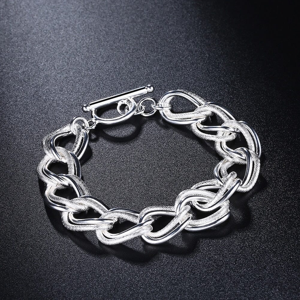 Beautiful Double Twist Chain Bracelet - 925 Sterling SilverBracelet