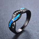 Blue Opal Vintage Black RingRing