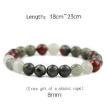 Braided/Elastic Rope Natural Bloodstone Charm BraceletBracelet8mm-Elastic rope