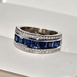 Elegant Sapphire 925 Sterling Silver RingRing