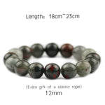 Braided/Elastic Rope Natural Bloodstone Charm BraceletBracelet12mm-Elastic rope