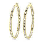 BOHO Silver/Blue & Gold/White Crystal Hoop EarringsEarringsGold/White