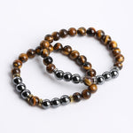 Natural Hematite and Tiger Eye Stone BraceletsBracelet