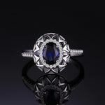 Fashion Statement Created Sapphire Ring - 925 Sterling SilverRing