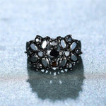 Black Onyx Flower Promise RingRing