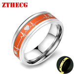 Luminous Glow in the Dark RingRing13Silver Love Yellow