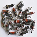 24pcs/Set Bloodstone Pillar Shape PendantsPendant