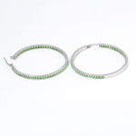 Crystal Stone Hoop EarringsEarrings