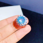 5 Carat Natural Sky Blue CZ Topaz RingRing