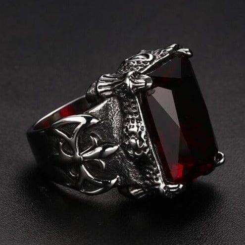 Retro Ruby Ring For MenRing